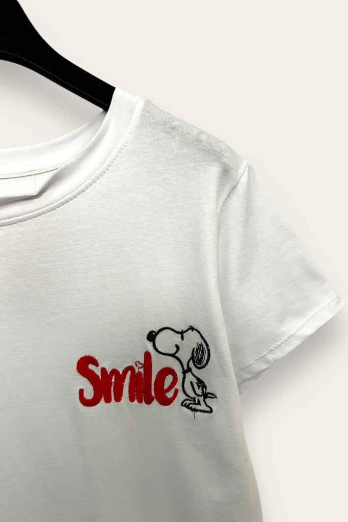 LOVEme T-shirt con ricamo Snoopy 