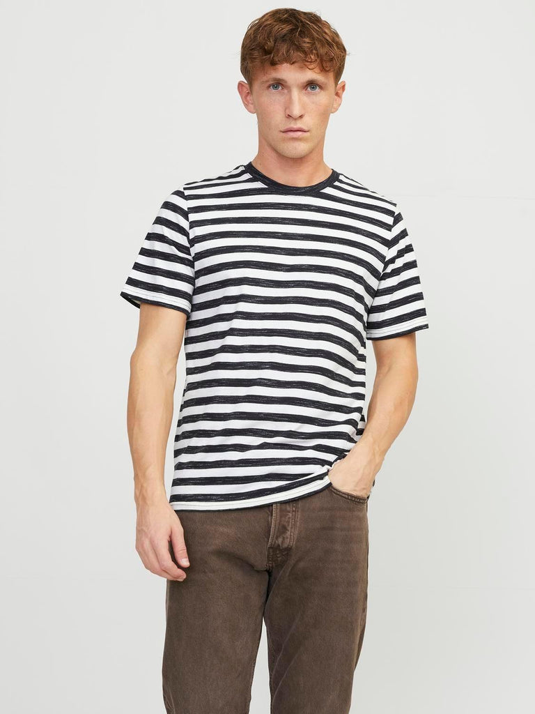 JACK AND JONES JORTAMPA STRIPE TEE SS CREW NECK