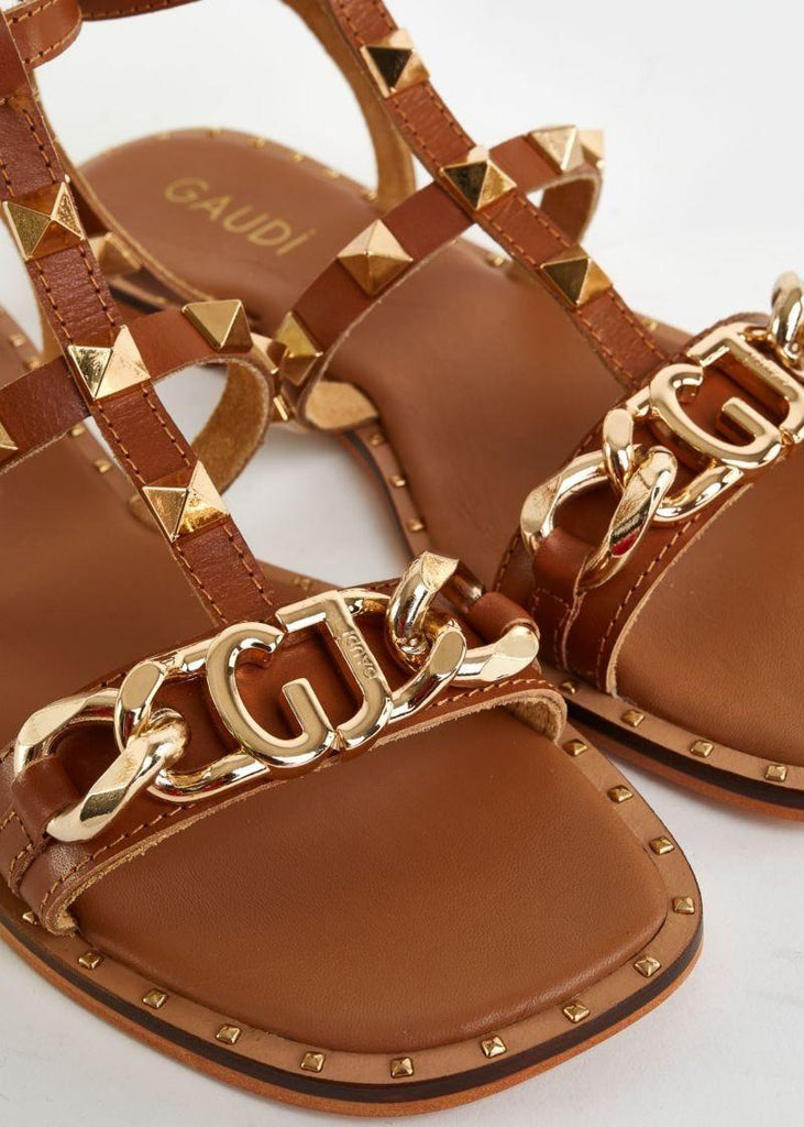 GAUDI SANDALO FLAT TAMPA LEATHER