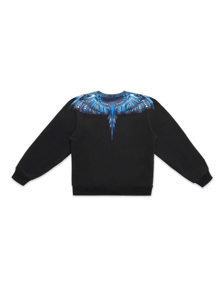 MARCELO BURLON COUNTY OF MILAN GRIZZLY WINGS REGULAR CREW BLACK BLUE