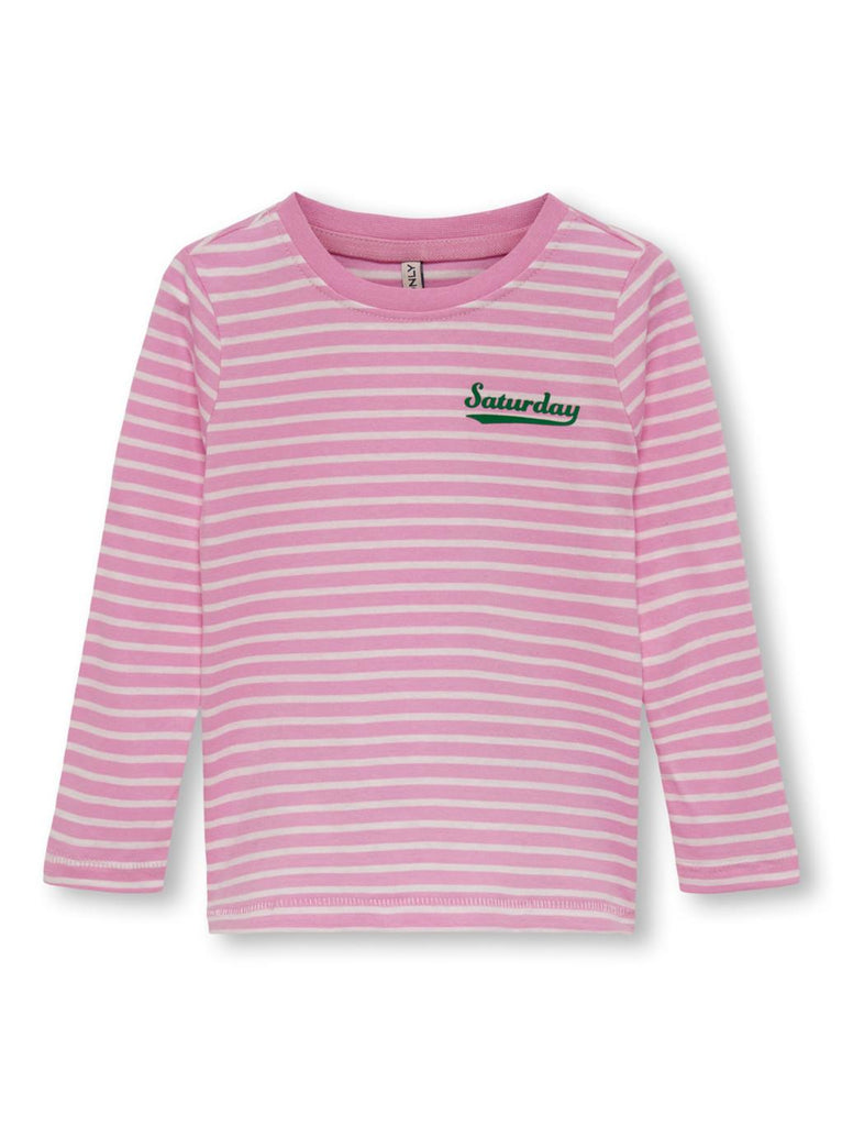 ONLY KIDS KMGWEEKDAY REG L/S STRIPE TOP BOX JRS
