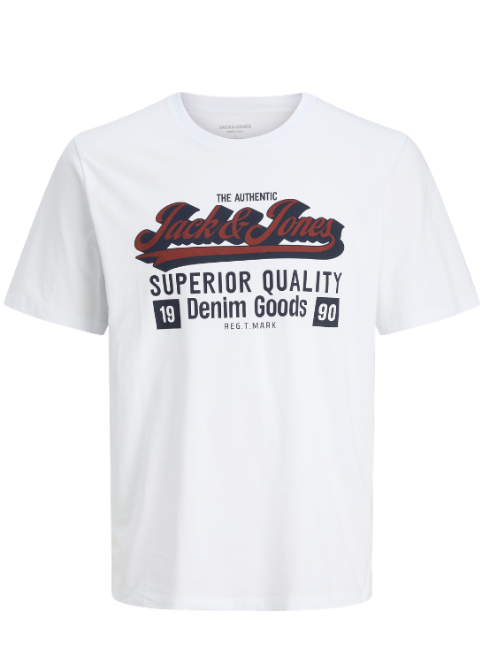JACK AND JONES JJELOGO TEE SS O-NECK 2 COL AW25 SN