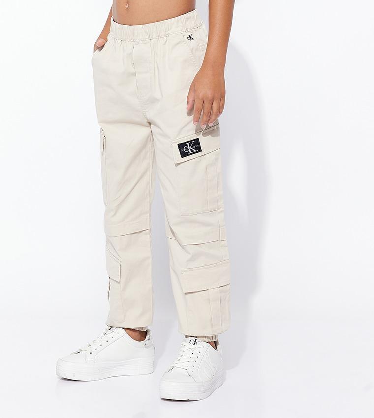 CALVIN KLEIN JEANS MULTI-POCKETS CARGO WOVEN PANT
