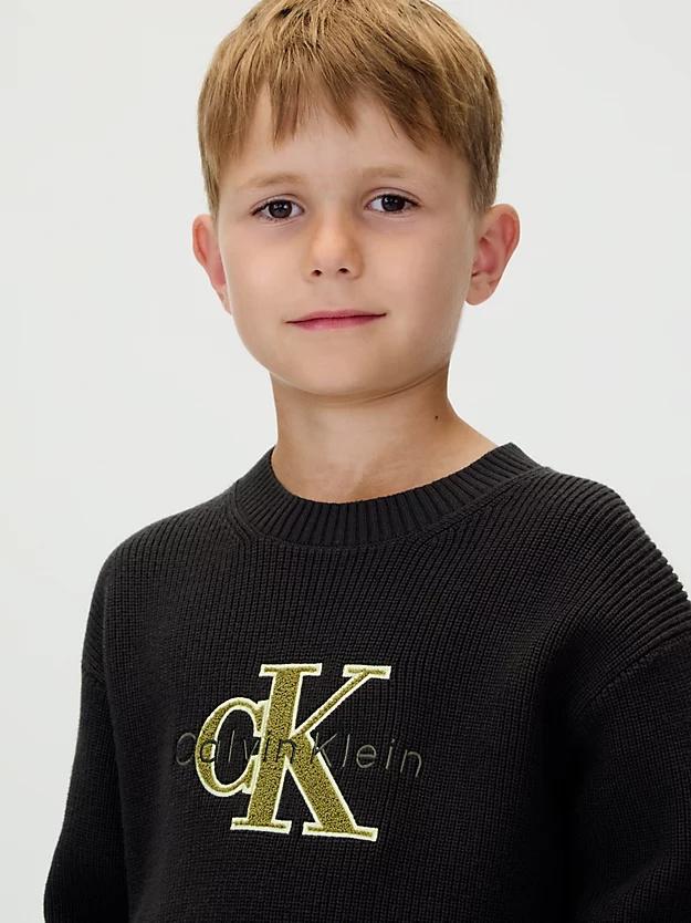 CALVIN KLEIN JEANS TOWELLING CK STITCH SWEATER