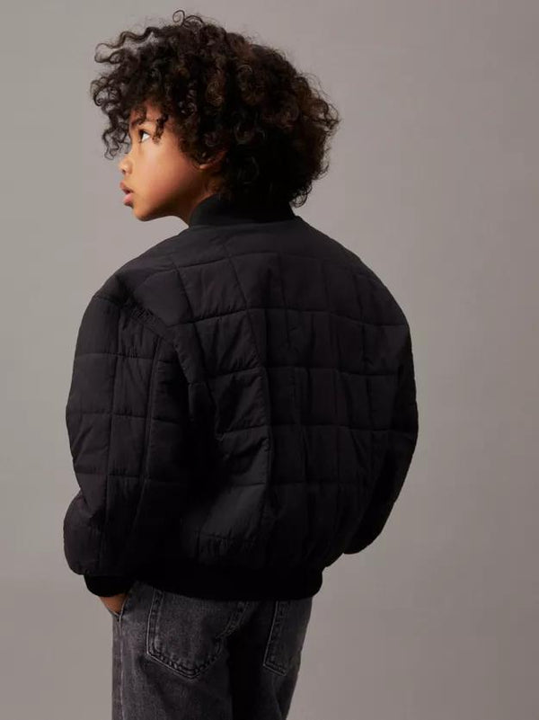 CALVIN KLEIN JEANS QUILTED ZIPPED BOMBER