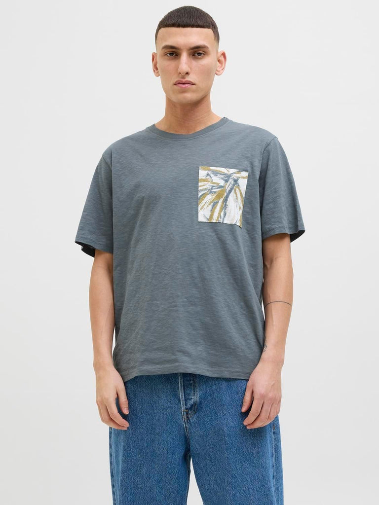 JACK AND JONES JORSPLIT AOP POCKET TEE SS CREW NECK