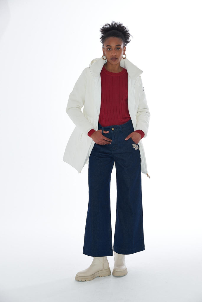YES ZEE MAGLIA DONNA GIROCOLLO, SPACCHETTI LATERALI