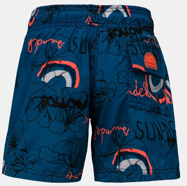 SUNDEK PRINTED SWIM TRUNKS