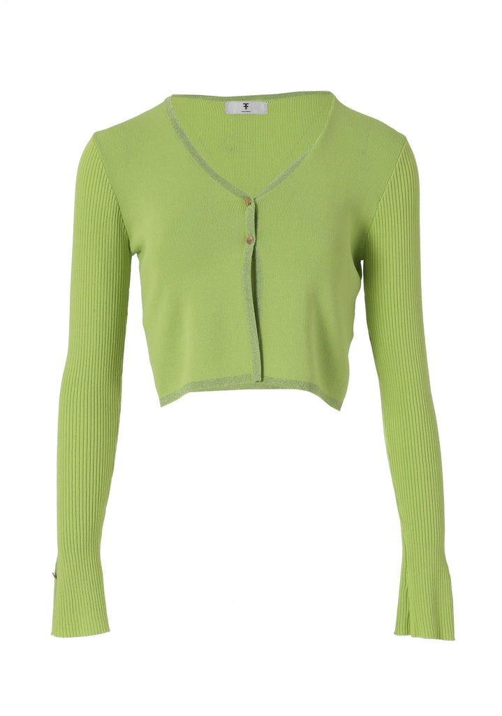 FRACOMINA SHORT CARDIGAN AVOCADO