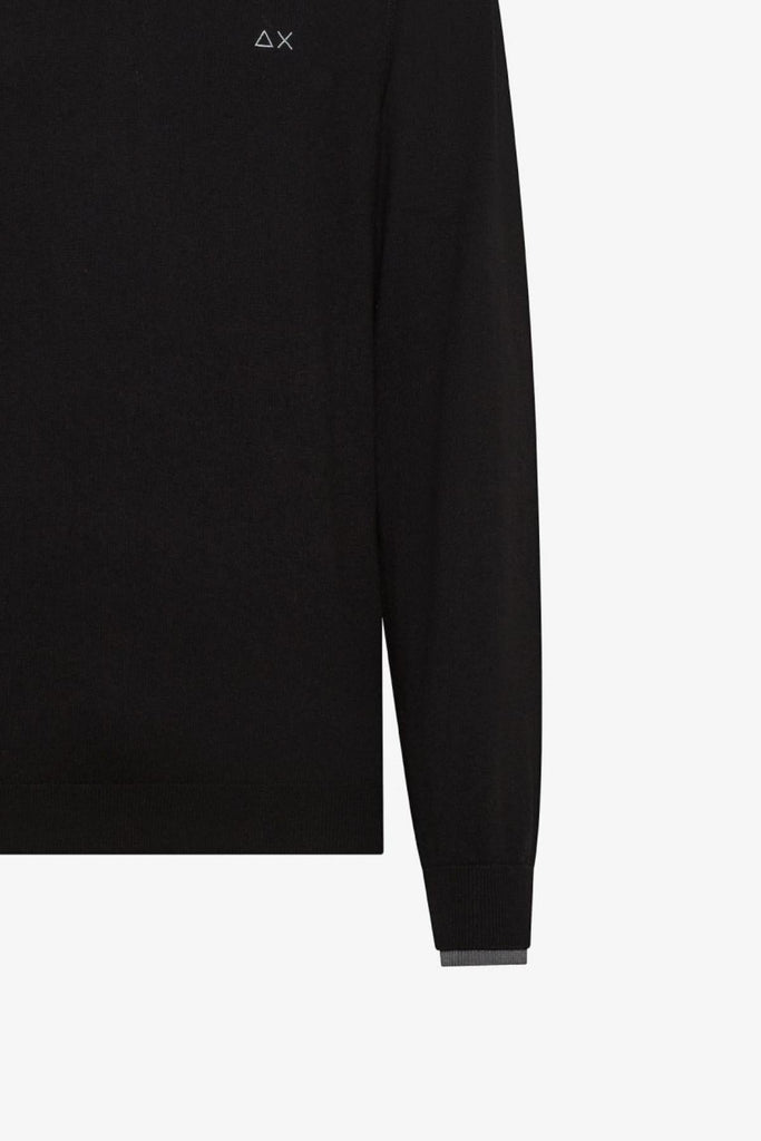 SUN68 ROUND SWEATER DOUBLE RIB L/S