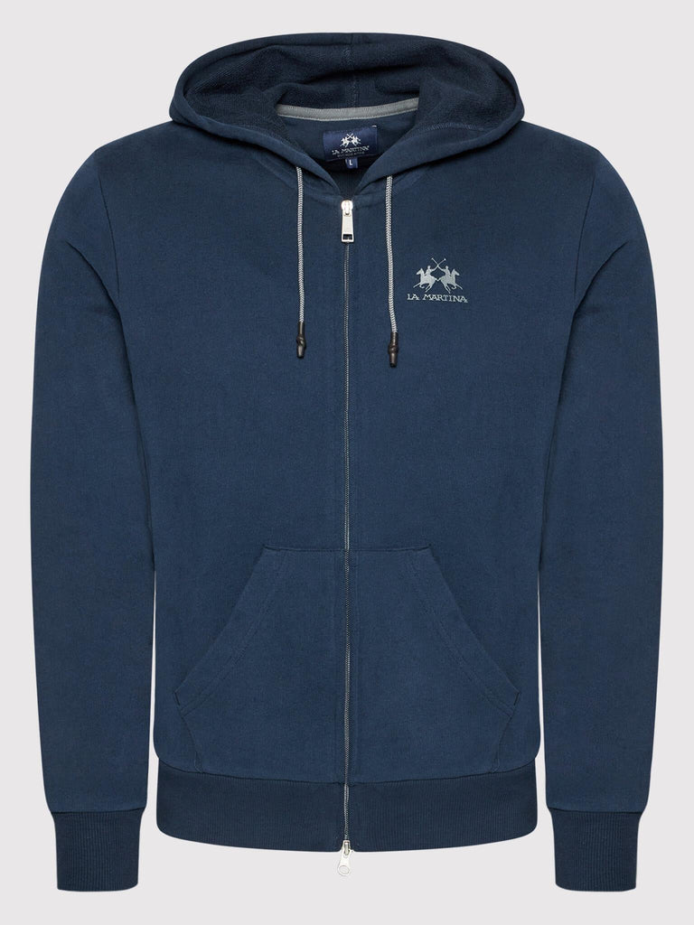 LA MARTINA MAN FLEECE FULL ZIP HOODED COT