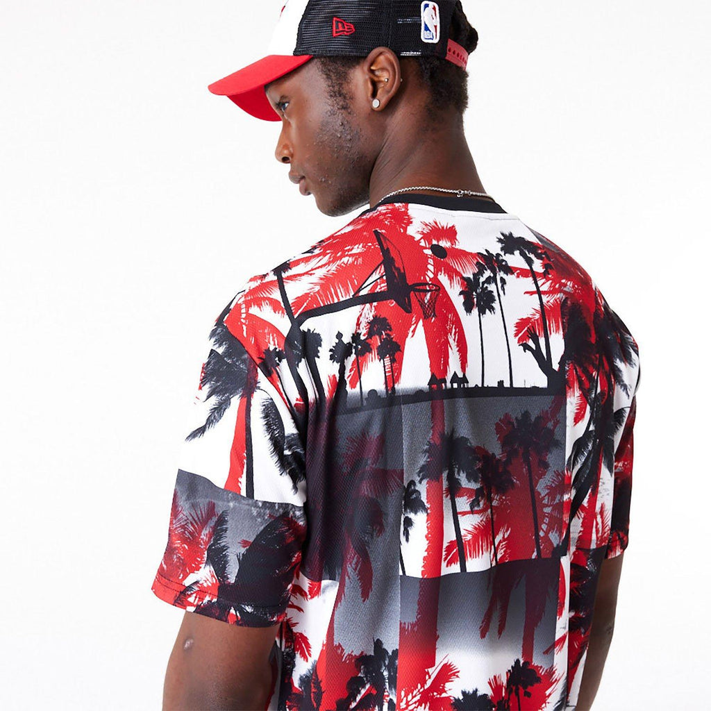 NEW ERA NBA PALM TREE MESH TEE CHIBUL  FDRWHI