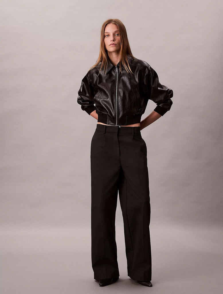 CALVIN KLEIN JEANS A-Cropped Crinkle Fa