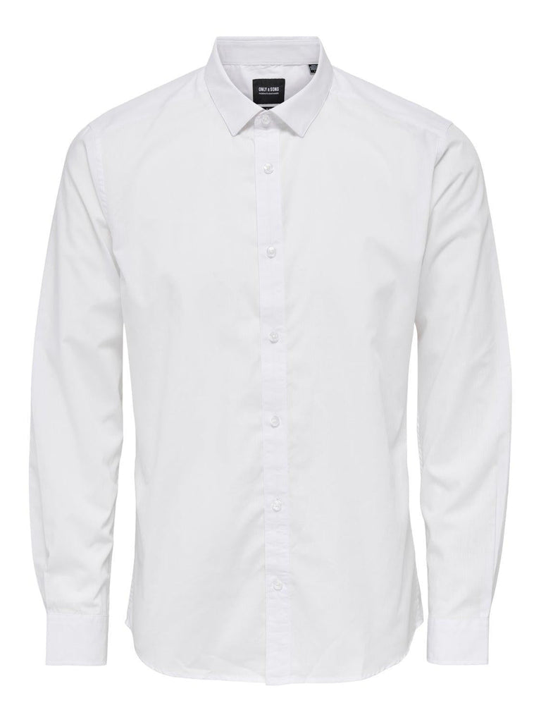 ONLY&SONS ONSSANE LIFE SLIM LS SOLID POPLIN SHIRT