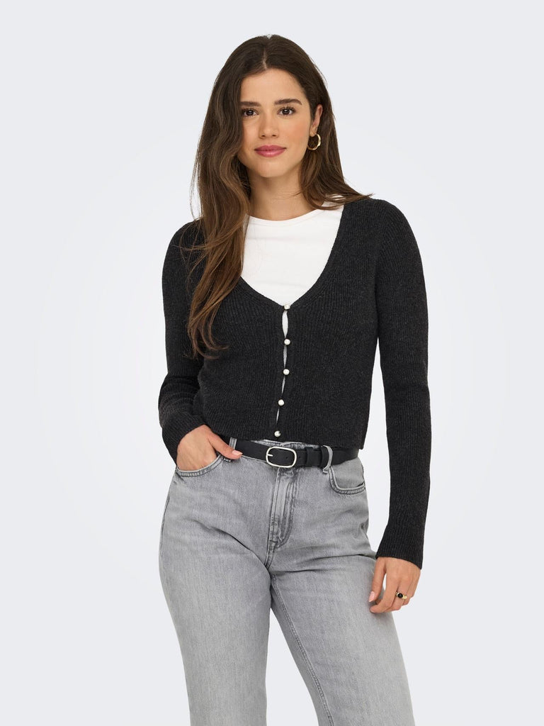 ONLY ONLRICA LIFE LS VNECK PEARLCARD KNT