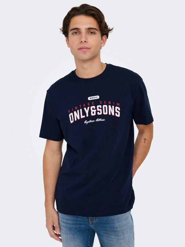 ONLY&SONS ONSLENNY LIFE REG VINTAGE PRINT TEE NOOS