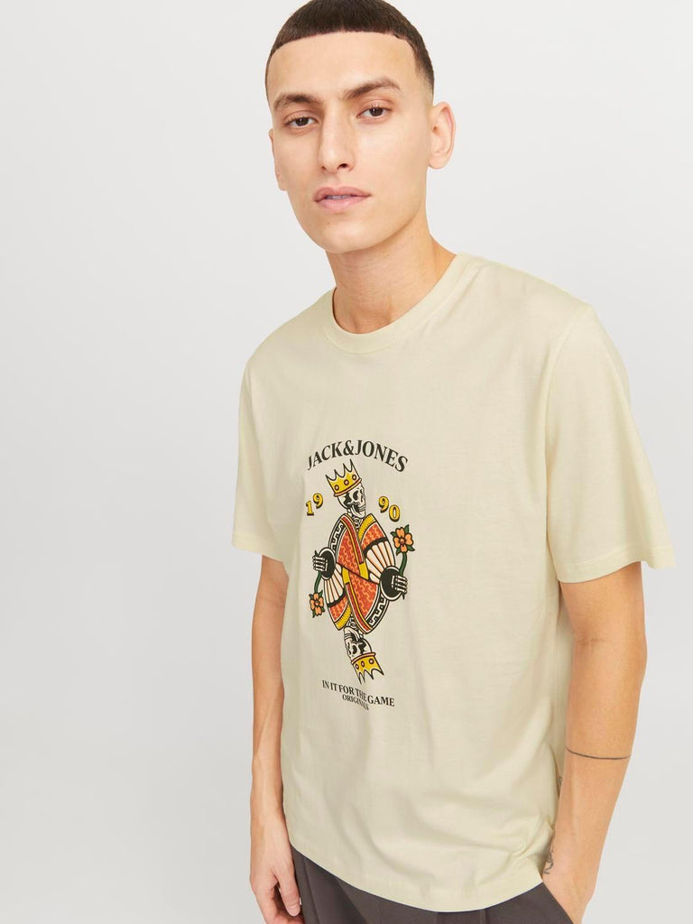 JACK AND JONES JORANATOMY SKULL TEE SS CREW NECK SN