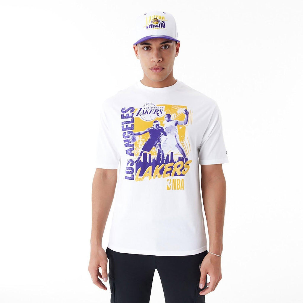 NEW ERA NBA PLAYER GRAPHIC OS TEE LOSLAK  WHITRP