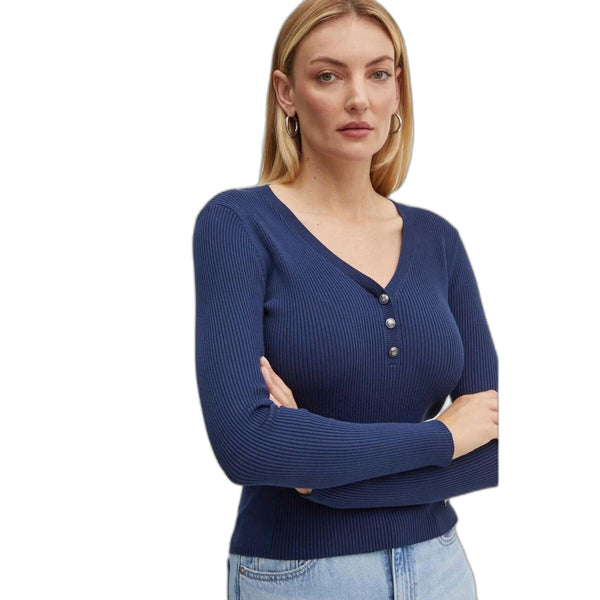 GUESS BLAIRE VN LS HENLEY SWTR