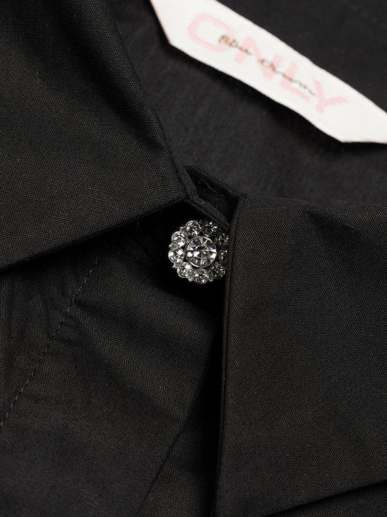 ONLY ONLNITA CROPPED SIMILI BUTTON SHIRT WVN