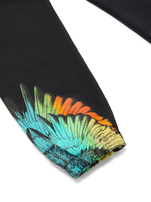 MARCELO BURLON COUNTY OF MILAN ICON WINGS RELAX SWEATPANTS BLACK MULTIC