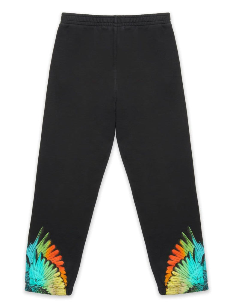 MARCELO BURLON COUNTY OF MILAN ICON WINGS RELAX SWEATPANTS BLACK MULTIC