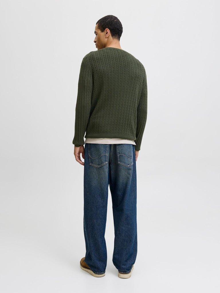 JACK AND JONES JJEEMIL KNIT CABLE CREW NECK NOOS