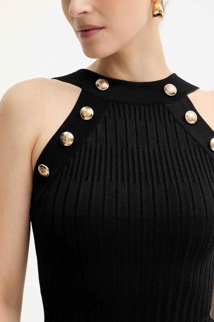 GUESS MARCIANO JANET RIBBED HN DRESS SWTR