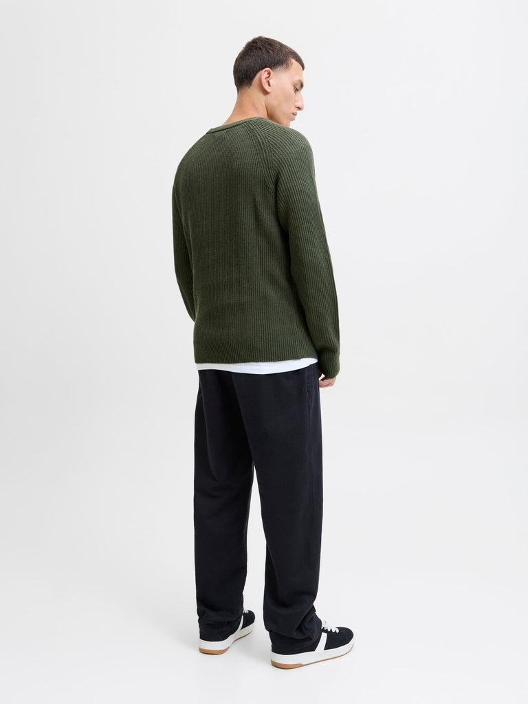 JACK AND JONES JJPANNEL KNIT CREW NECK AW25