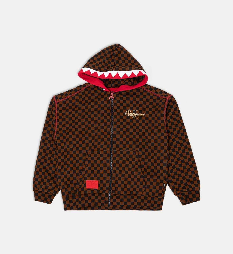 SPRAYGROUND TAKEOVER THE THRONE CHECKERED FULL-ZIP