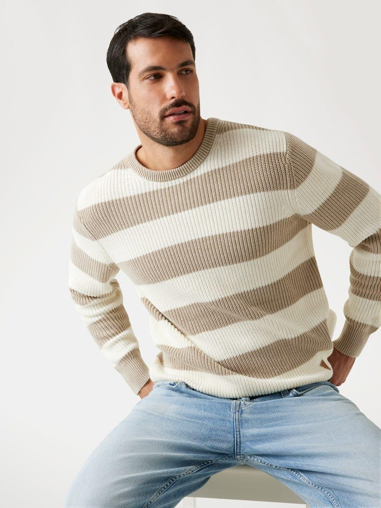 GUESS HERBIE CN RIBBED WASHED SWEATE