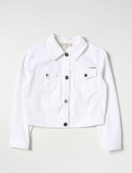 TWINSET GIUBBINO IN BULL COLOR CON FRANGE PAILLETTES