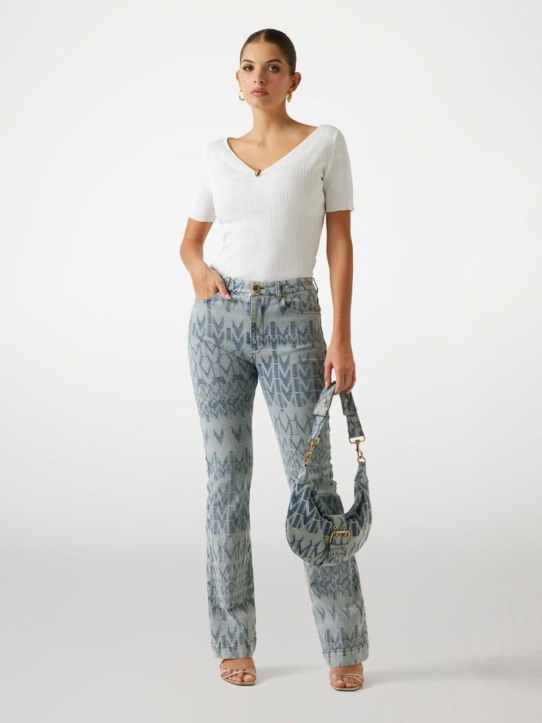 GUESS MARCIANO KATHLEEN SS RIBBED TOP SWTR