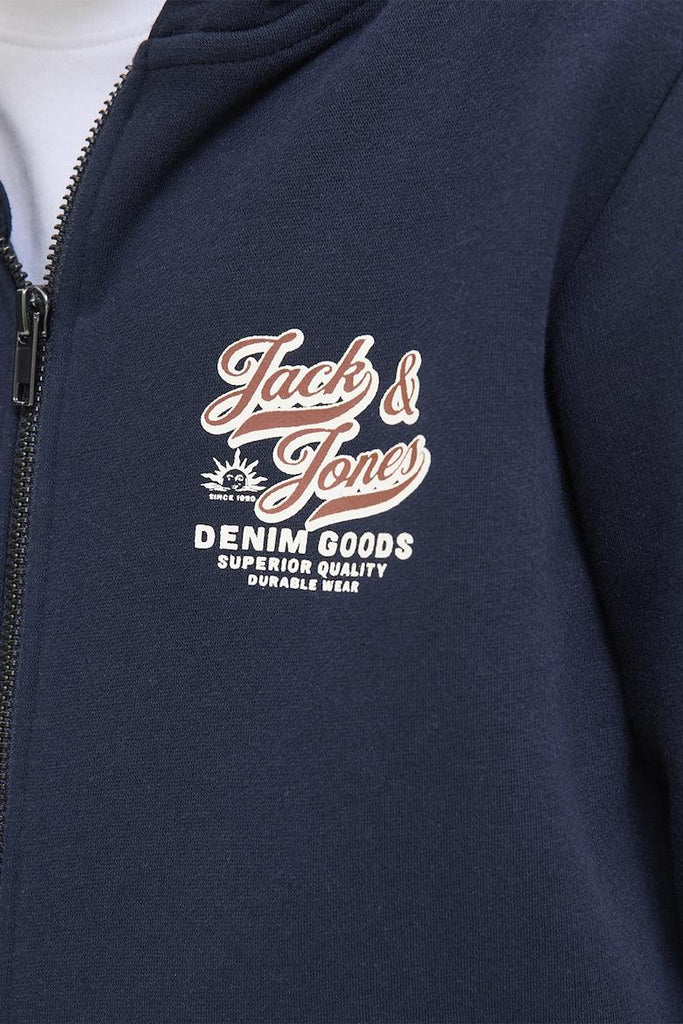 JACK JONES KIDS JJELOGO SWEAT ZIPHOOD 2COL NOOS JNR