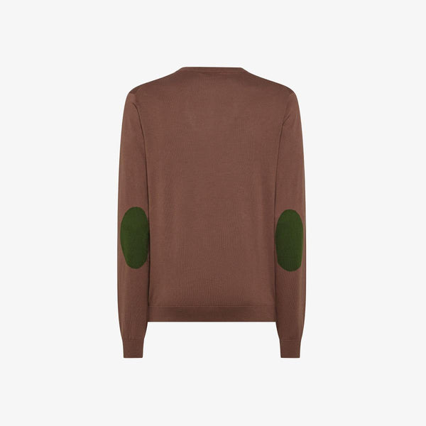 SUN68 SWEATER ELBOW CONTRAST COLOR