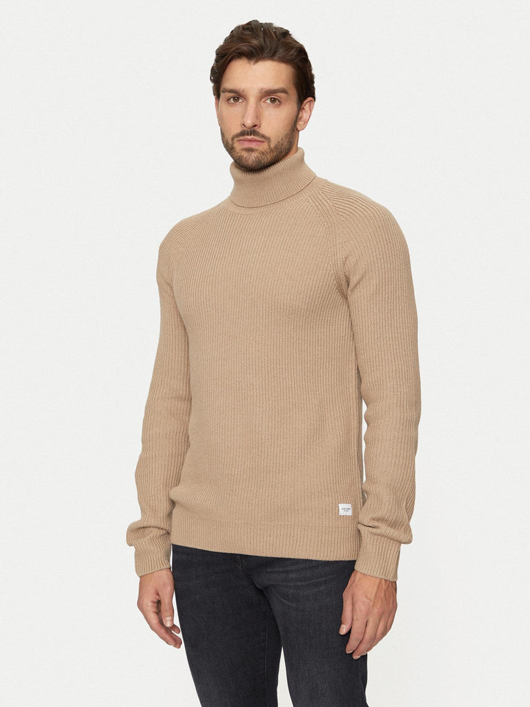 JACK AND JONES JJPANNEL KNIT ROLL NECK AW24