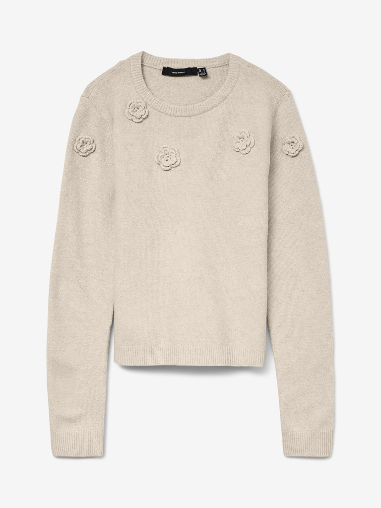 VERO MODA VMROSE LS O-NECK PULLOVER BOO