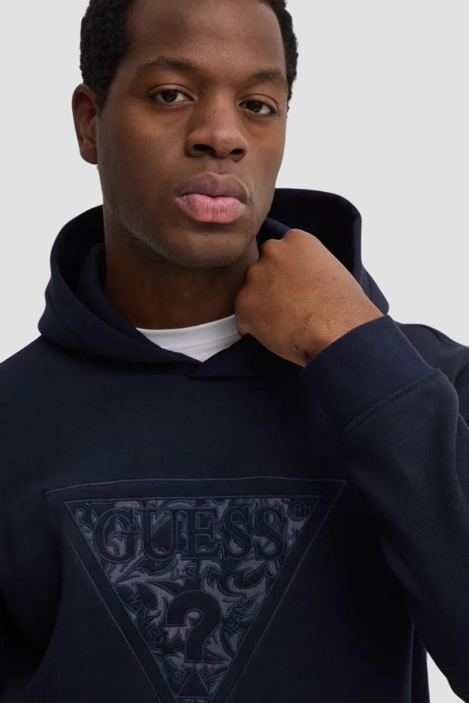 GUESS EMBROIDERED TRIANGLE HOODIE SW