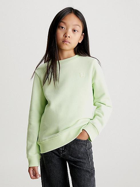 CALVIN KLEIN JEANS MONOGRAM MINI BADGE CREWNECK