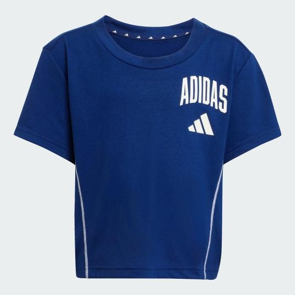ADIDAS JG GL COL TEE DKBLUE/WHITE