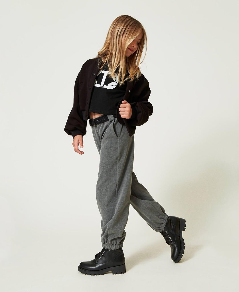 TWINSET JOGGING IN TESSUTO MANO CALDA C/CINTURA