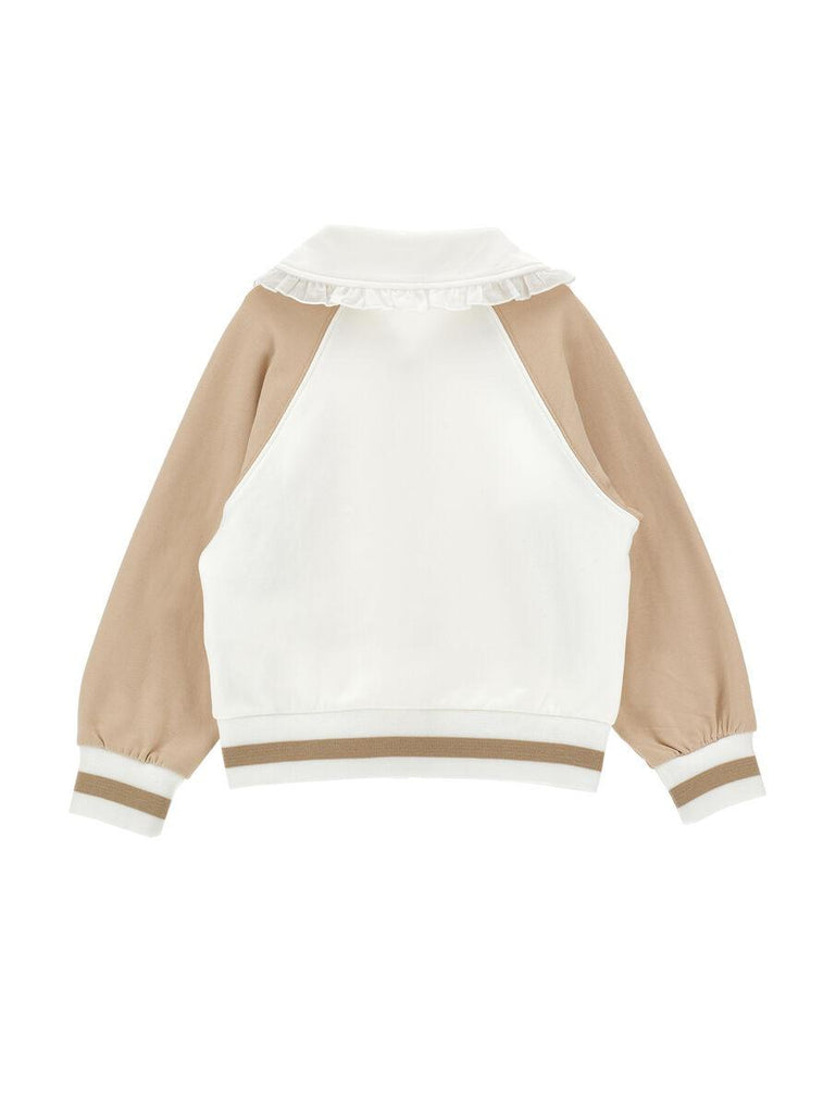 MONNALISA FELPA BICOLORE CON COLLET