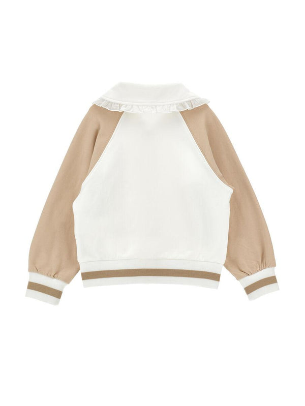 MONNALISA FELPA BICOLORE CON COLLET