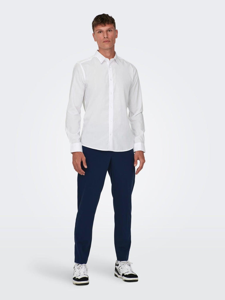 ONLY&SONS ONSSANE LIFE SLIM LS SOLID POPLIN SHIRT