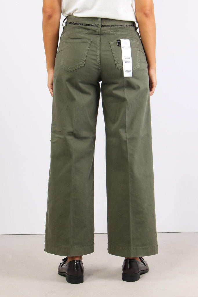 LIU JO PANT.B.UP FLARE CROPPED H.W.