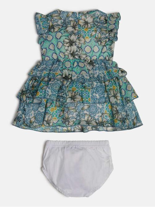 GUESS SET CHIFFON SL DRESS+PANTIES