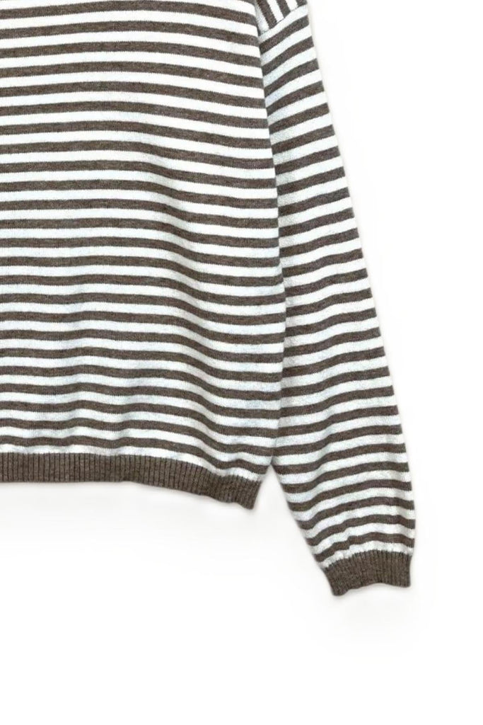 LOVEme Maglia girocollo a righe bicolore