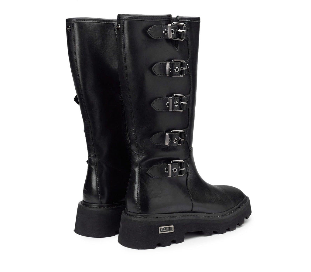 CULT SKIN 3984 BOOT W LEATHER BLACK
