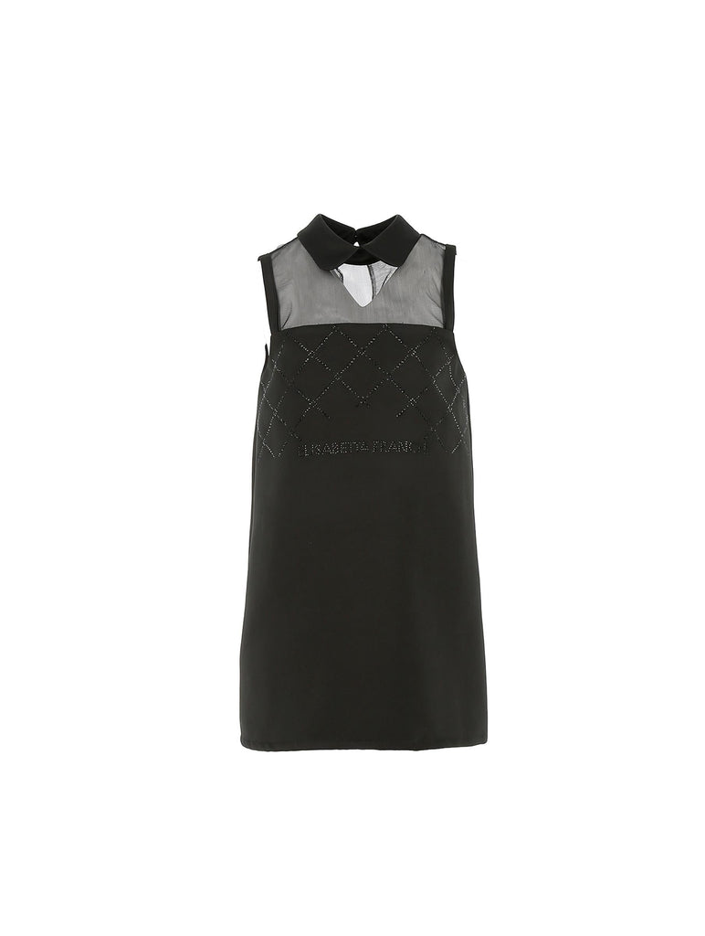 ELISABETTA FRANCHI La Mia Bambina ABITO CON COLLETTO IN DUCHESSE CON APPL. STRASS