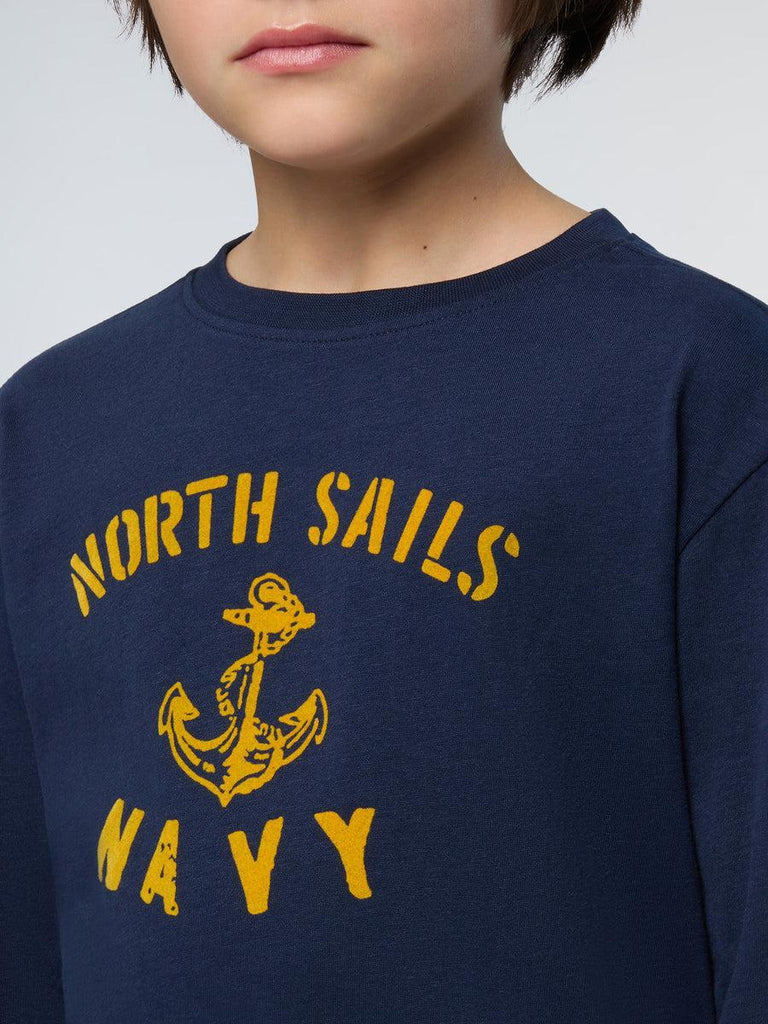 NORTH SAILS T SHIRT LONG SLEEVE W/GRAPHIC